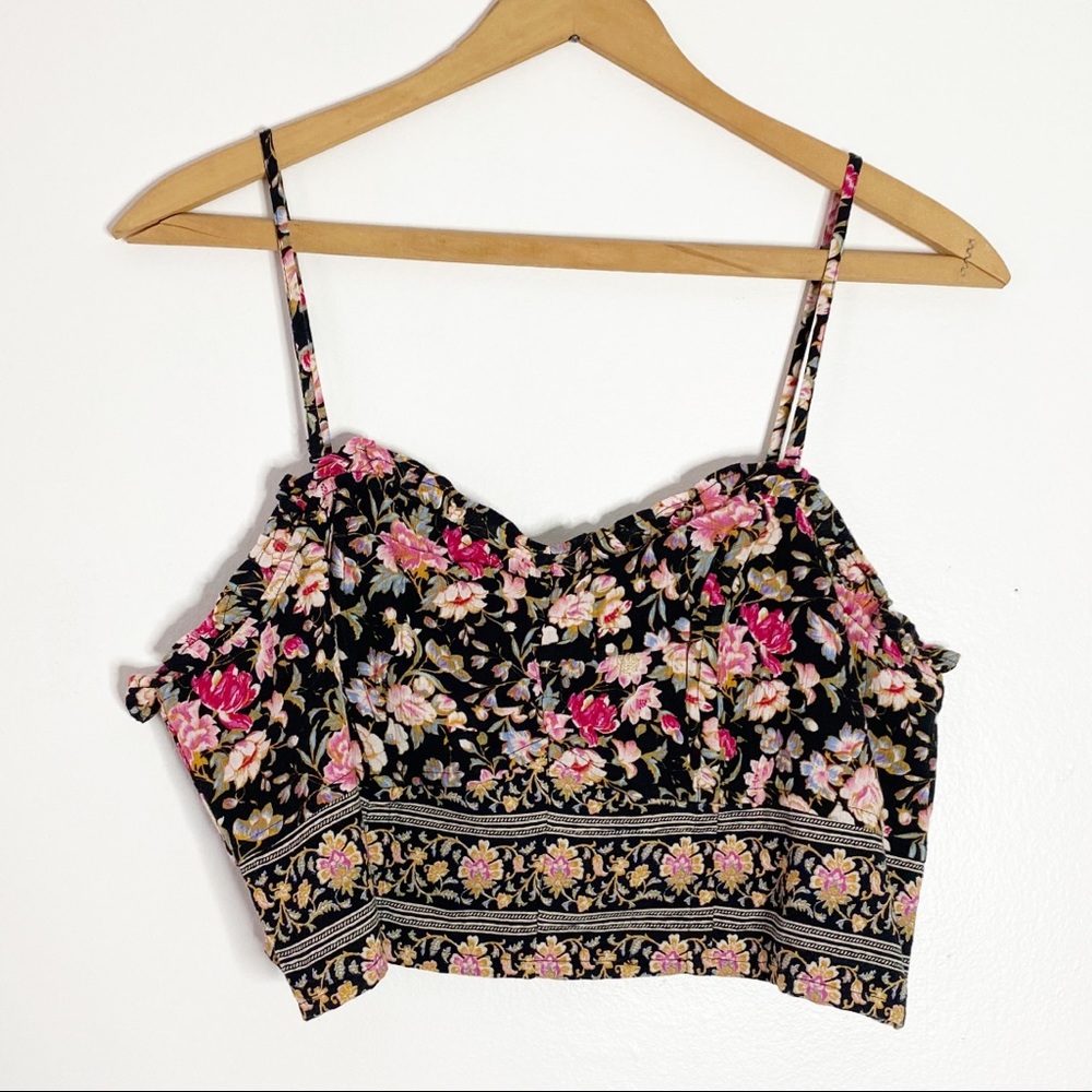 American Eagle Floral Boho Crop Top Bralette